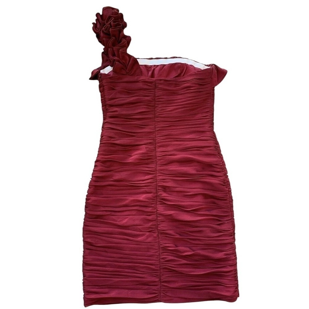 Js Collections One Shoulder Ruffle Pleated Ruched… - image 2